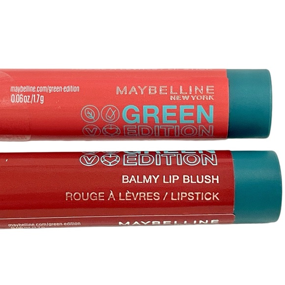 MAYBELLINE Green Edition Balmy Lip Blush With Mango Oil 004 Flare + 002 Bonfire - Picture 4 of 7